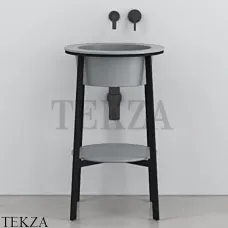 CIELO CATINO TONDO Консоль с керамической раковиной, Brina-черный