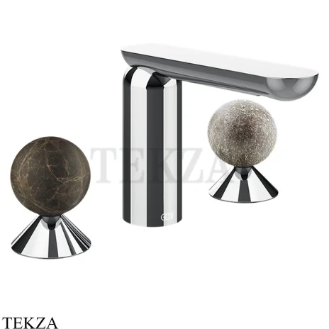 Gessi Perle Смеситель для раковины на 3 отв., без гарнитура 74165-031, хром глянец