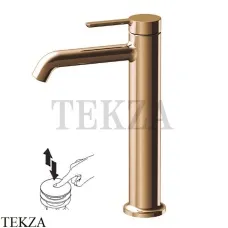 FIMA Carlo Frattini SNAP Смеситель для раковины, с донным клапаном F3111LZL, Amber Bronza