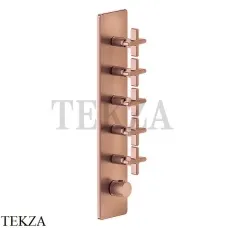 Gessi INCISO WELLNESS Термостат 5 выходов, внешняя часть 58230-708, Copper Brushed