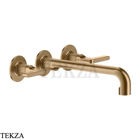 Gessi INCISO Смеситель для раковины излив длинный, внешняя часть 58092-726, Warm Bronze Br.