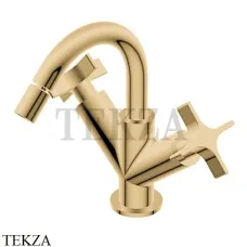 Ritmonio Diametro35 Cross Смеситель для биде, двухвентильный PR53BB202 GOX, Brushed Gold