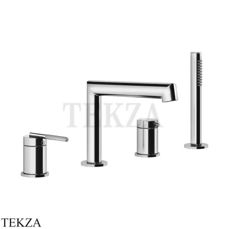 Gessi INGRANAGGIO Смеситель на борт ванны, с гарнитуром 63537-031, хром глянец