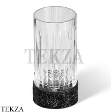 Decor Walther ROCKS Стакан для зубных щеток Swarovski® 0934260, черный матовый-стекло граненое