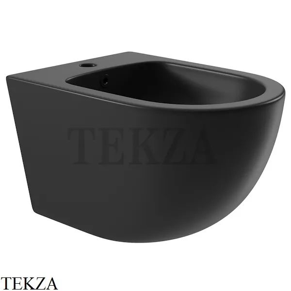 Aqueduto OVO Биде подвесное, 1 отверстие под смеситель OVO0340 Черный матовый