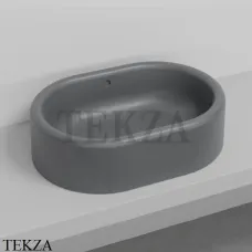 Cielo Itaca Раковина накладная овальная, с переливом ITLAO LV, черный матовый Lavagna