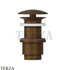 Newform Донный клапан для раковины 40-60 со свободным сливом 228.47.083, Groove Bronze