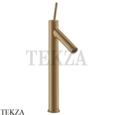 Axor Starck 250 Смеситель для раковины высокий, с донным клапаном 10129140, Brushed Bronze