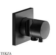 Keuco IXMO Comfort Вентиль запорный с выводом для шланга, держатель, квадрат 59541371202, черный матовый