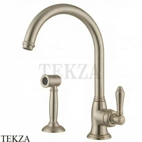 Nicolazzi Cucina Смеситель для кухни с поворотным изливом и отдельным душем, Satin nickel