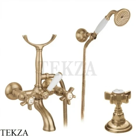 Nicolazzi DAMES ANGLAISES Смеситель для ванны с душем duplex, 1402BZ18, бронза classic