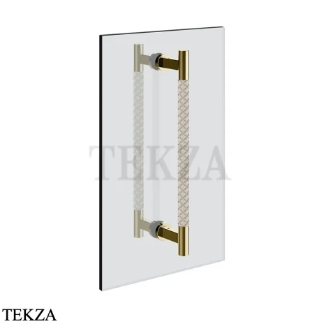 Gessi Pelle Tresse Полотенцедержатель для крепления на стекло, 45 см 78732-434, Crème/ Brass PVD