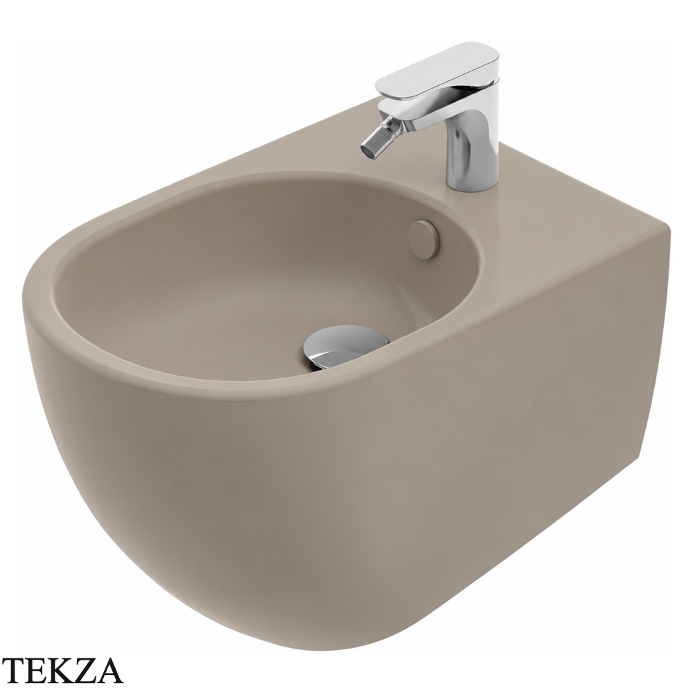 ArtCeram Vita биде подвесное с 1 отверстием под смеситель VIB001 41 00, Brown Matera матовый