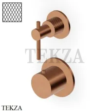 Zucchetti Helm Diagonal Термостат для душа на 1 поток, внешняя часть ZHL801.XP91G3, brushed copper PVD
