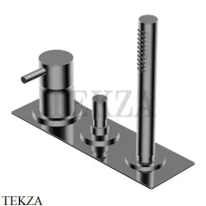 Ritmonio Diametro35 S Смеситель на борт ванны, с гарнитуром PR52EF101 BLX, Brushed Black Chrome