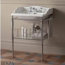 Devon&Devon Tiffany Консоль под раковину, стеклянная полка DETIFFANYCR, хром глянец