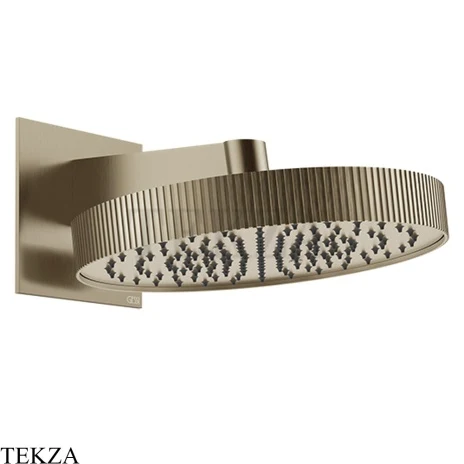 Gessi Incastri Верхняя лейка D30 с кронштейном из стены 75149-149, нерж. сталь Brush / никель Brushed