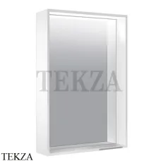 Keuco PLAN Зеркало с подсветкой 25 Watt сенсор (теплый белый-яркий дневной) 33097301000, белый матовый