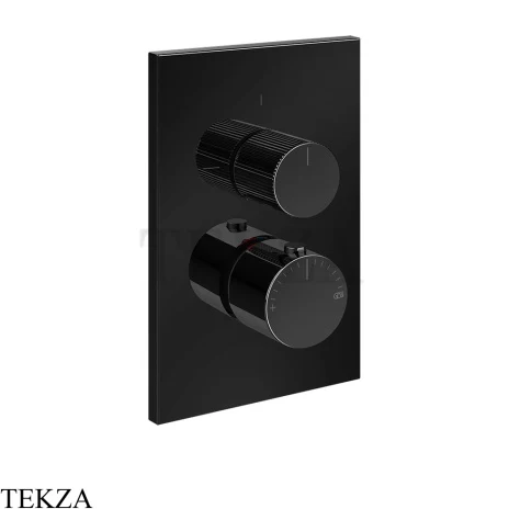 Gessi Habito RIGATO Термостат для душа, 3 потока, внешняя часть 73537-706, Black Metal PVD