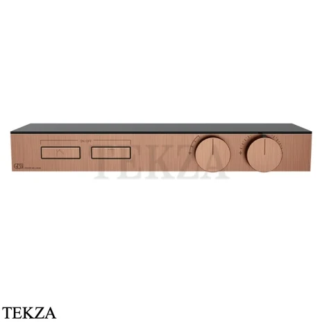 Gessi HI-FI Термостатический смеситель с полочкой, на 2 потока, внешняя часть 63022-708, медь Brushed