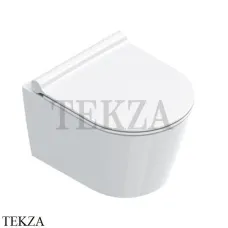 Catalano Zero Унитаз подвесной без ободка, торнадо Silentech, сиденье микролифт 0111460001, белый глянец