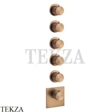 Gessi 316 WELLNESS Термостат 5 выходов, внешняя часть 54510-726, Warm Bronze Br.