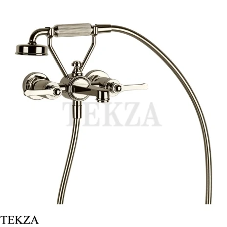 Gessi VENTI20 Смеситель ванна-душ с гарнитуром 65113-720, Nickel PVD