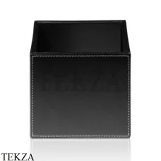 Decor Walther BROWNIE BOD1 Бокс для ванных принадлежностей 0930860, черный матовый, эко-кожа