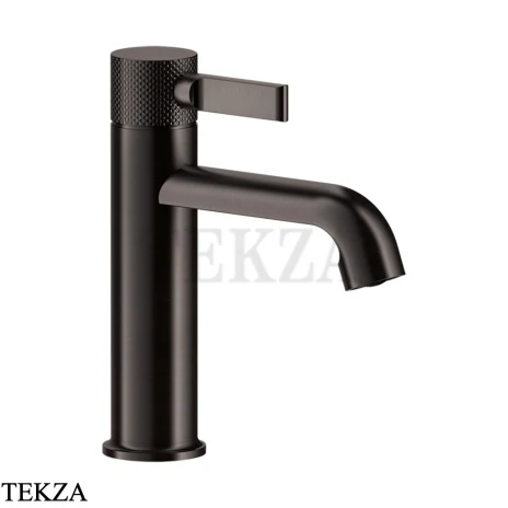 Gessi INCISO Смеситель для раковины низкий, с донным клапаном 58001-707, Black Metal brushed