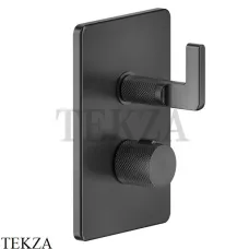 Gessi INCISO SHOWER Термостатический смеситель, 2 потока, внешняя часть 58134-707, Black Metal Brushed