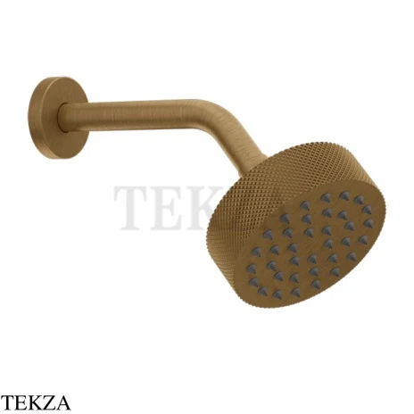 Gessi ANELLO Верхняя лейка D11,8 см с кронштейном 63354-791, Deep Bronze Brushed PVD