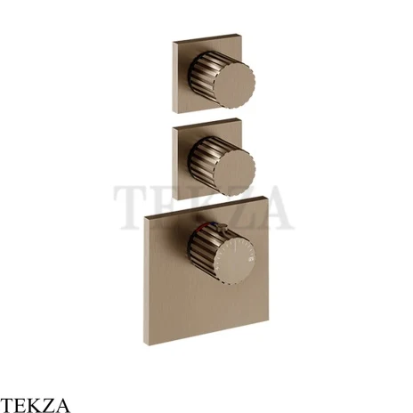 Gessi Incastri Термостат для душа 2 потока, внешняя часть 75304-761, бронза Coffee