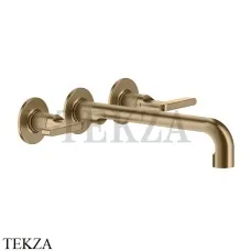 Gessi INCISO Смеситель для раковины излив длинный, внешняя часть 58092-726, Warm Bronze Br.