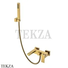 Boheme Qubic Смеситель для ванны, ручной душ с держателем 473-BR, Bronze