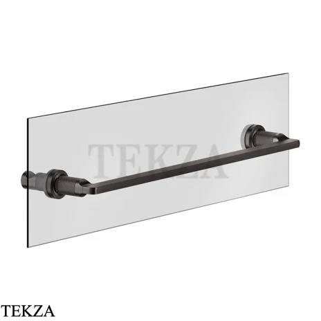 Gessi INCISO accessories Полотенцедержатель для крепления на стекло, 45 см 58615-707, Black Metal Brushed PVD