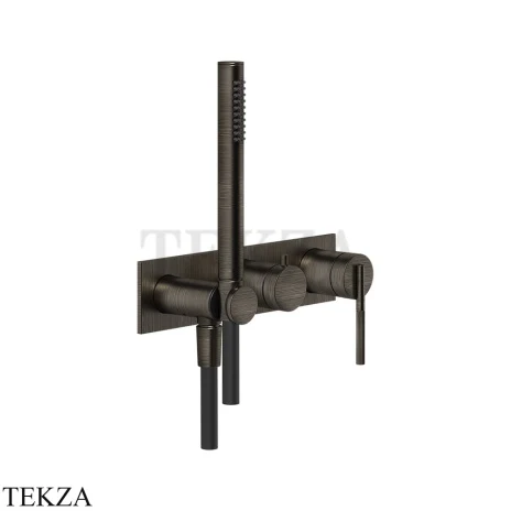 Gessi INGRANAGGIO Смеситель для душа на 2 потока, на планке, внешняя часть 63543-187, Aged Bronze