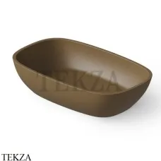 Dea Design Washbasins Раковина настольная скругленная Solid Surface DD9079 600 1, Dark Camel №1