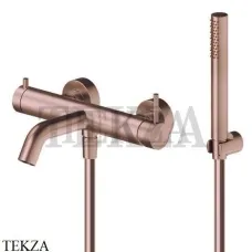 Newform X-Steel 316 Смеситель для ванны наружный, с гарнитуром 69641CX.59.067, PVD Brushed copper bronze