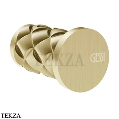 Gessi Pelle Tresse Крючок одинарный для полотенца 78521-727, Brushed Brass PVD