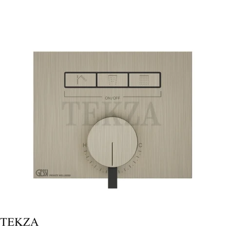 Gessi HI-FI Однорычажный смеситель, на 3 поток, внешняя часть 63081-149, Finox Brushed Nickel