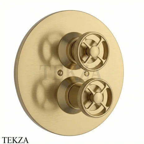 Nicolazzi Arena Термостат для душа, 1-2 потока, внешняя часть, 4909EXTOS44, Brushed brass