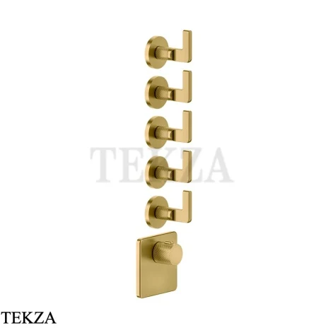 Gessi INCISO WELLNESS Термостат 5 выходов, внешняя часть 58220-716, Gold Br. PVD