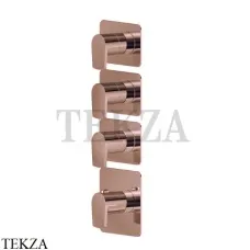 Newform HAKA Термостат для душа, 3 потока, внешняя часть 69871E.59.067, PVD Br. Copper Bronze