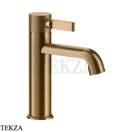 Gessi INCISO Смеситель для раковины низкий, с донным клапаном 58001-726, Warm Bronze Br.