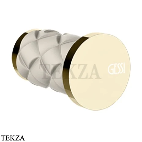 Gessi Pelle Tresse Крючок одинарный для полотенца 78621-434, Crème/ Brass PVD