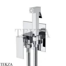 Boheme Qubic Гигиенический душ со смесителем, комплект 477-CR, Хром глянец