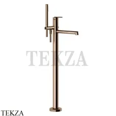 Gessi INGRANAGGIO Смеситель для ванны напольный, с гарнитуром 63528-030, Copper глянец