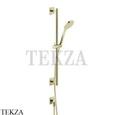 Gessi RILIEVO Штанга в комплекте с душевой лейкой и выводом для воды 59242-710, Brass PVD