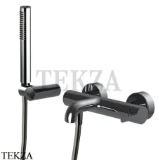FIMA Carlo Frattini SNAP Смеситель для ванны, с гарнитуром F3114CS, Brushed black chrome