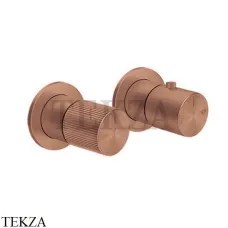 Gessi Habito RIGATO Термостат для душа на 3 потока, внешняя часть 70536-708, Copper Brushed